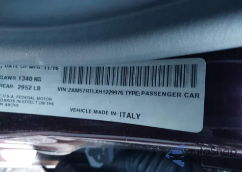 2017 Maserati Ghibli S Q4 z USA, uszkodzony, nr VIN ZAM57RTLXH1229976